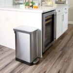 Qualiazero 13.2 Gallon (50L) Stainless Steel Slim Step-On Trash Can, Kitchen Garbage Bin, Soft-Close Lid, Fingerprint-Resistant, Silver - Image 3