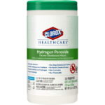 CloroxPro Hydrogen Peroxide Cleaner Disinfectant Wipes, 155 Count Canister - Case of 6 (30825) - Image 2