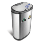 Nine Stars Automatic Kitchen Trash Can, 13 Gallon Stainless Steel, Motion Sensor Hands-Free Soft-Close Lid Garbage Bin, Silver - Image 2