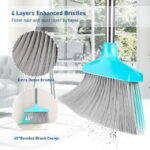 FGY Broom and Dustpan Set with Extended Handle for Indoor and Pet - Bule - Image 3
